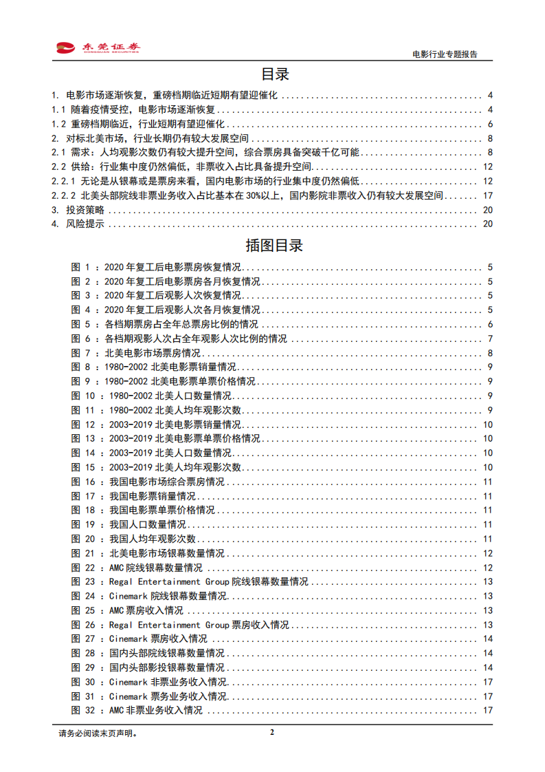 电影行业专题报告：春节档期临近行业短期有望迎催化，对标北美市场长期看需求释放及供给变革-20210104.pdf 第2页
