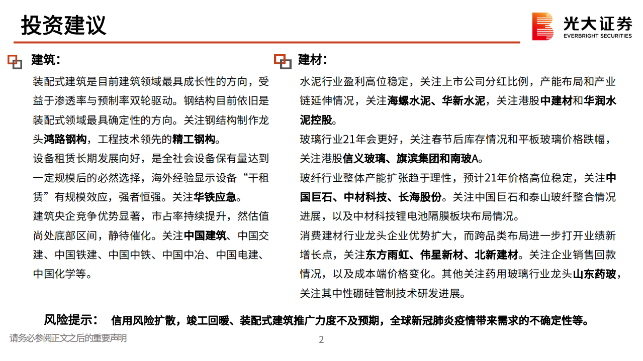 建筑建材行业2021年春季投资策略：弱化需求侧逻辑，寻找结构性机会-210308.pdf 第3页