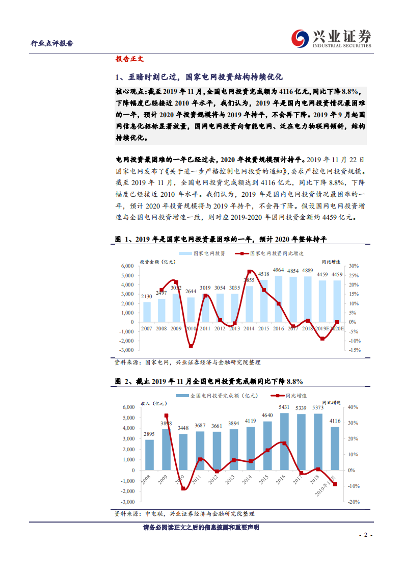 电气设备行业2020年电网投资展望：至暗时刻已过，“泛在”爆发在即-191220.pdf 第2页