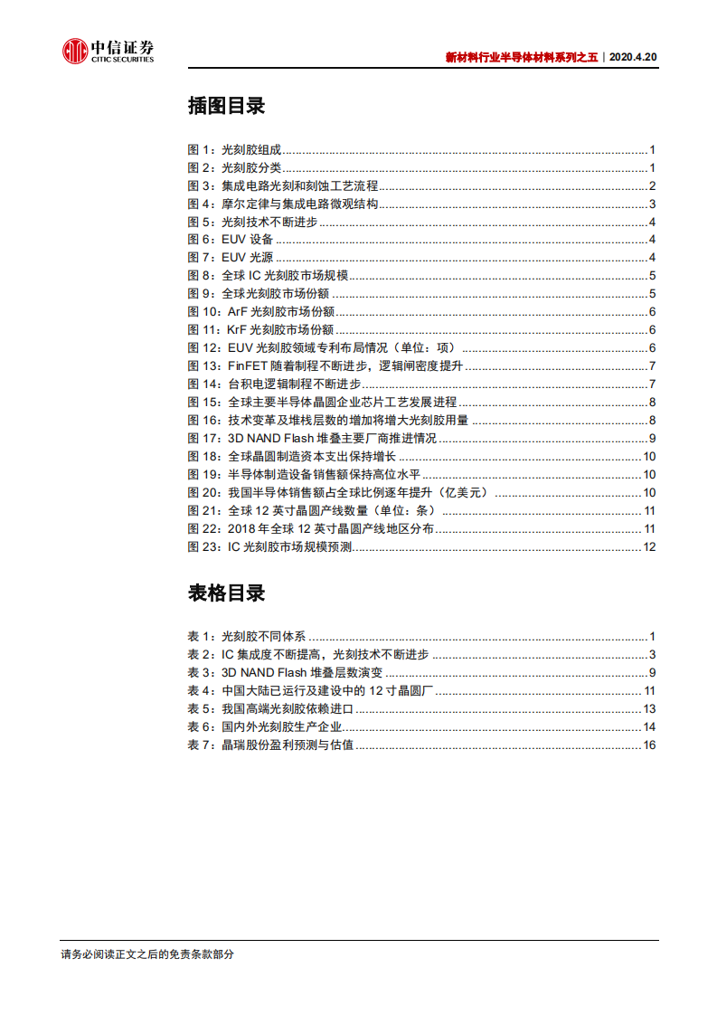 新材料行业半导体材料系列之五：技术壁垒高企，IC光刻胶国产化静待曙光-200420.pdf 第3页