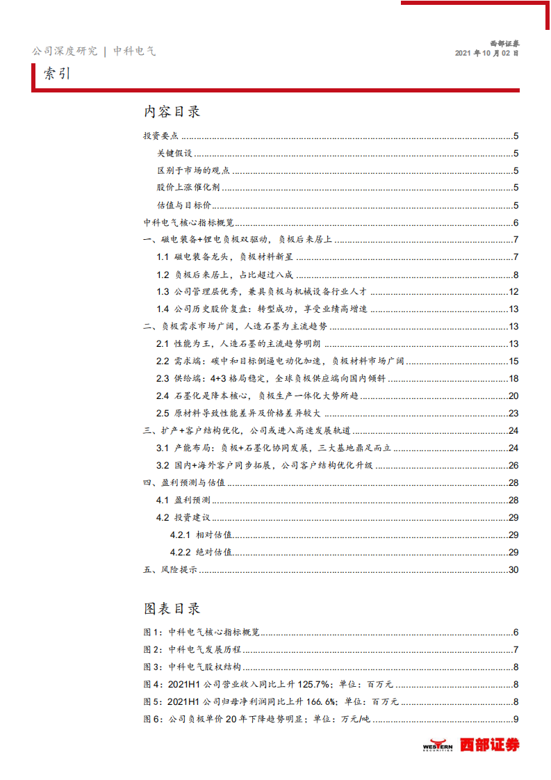 中科电气-首次覆盖报告：扩产能，广开源，完成一二线能级跃迁-211002.pdf 第2页