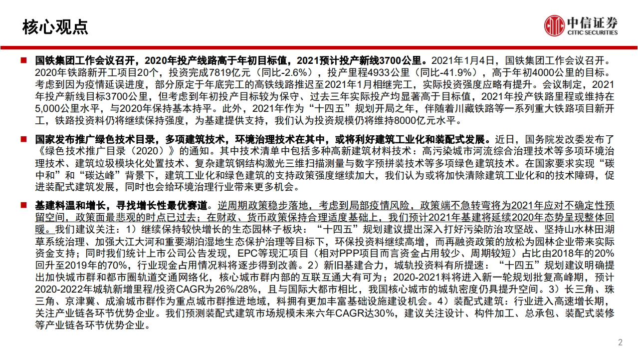 建筑行业：《绿色技术推广目录》助推装配式技术升级，国铁集团工作会议召开-210109.pdf 第2页