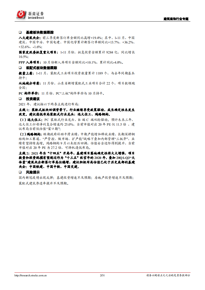 建筑装饰行业专题报告：交通强国带动刚需不减，城市更新提振改善需求-20201221.pdf 第2页