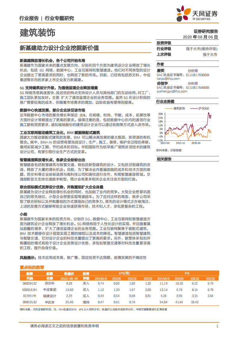 建筑装饰行业专题研究：新基建助力设计企业挖掘新价值-20200806.pdf 第1页