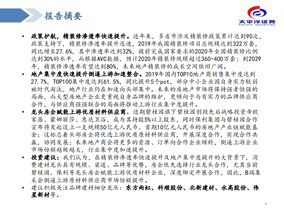 建材行业：精装修时代下的集中度提升-200615.pdf 第2页