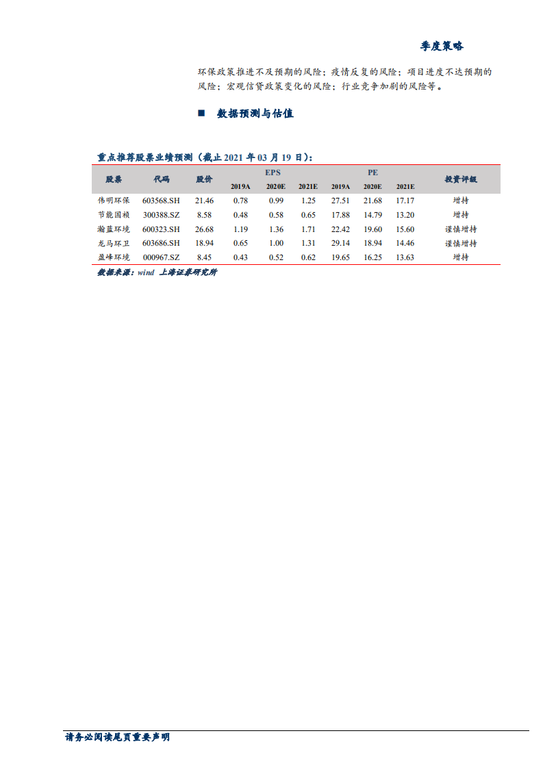 2021年环保行业春季策略：低估值+高成长，积极关注环保行业估值修复机会.pdf 第2页
