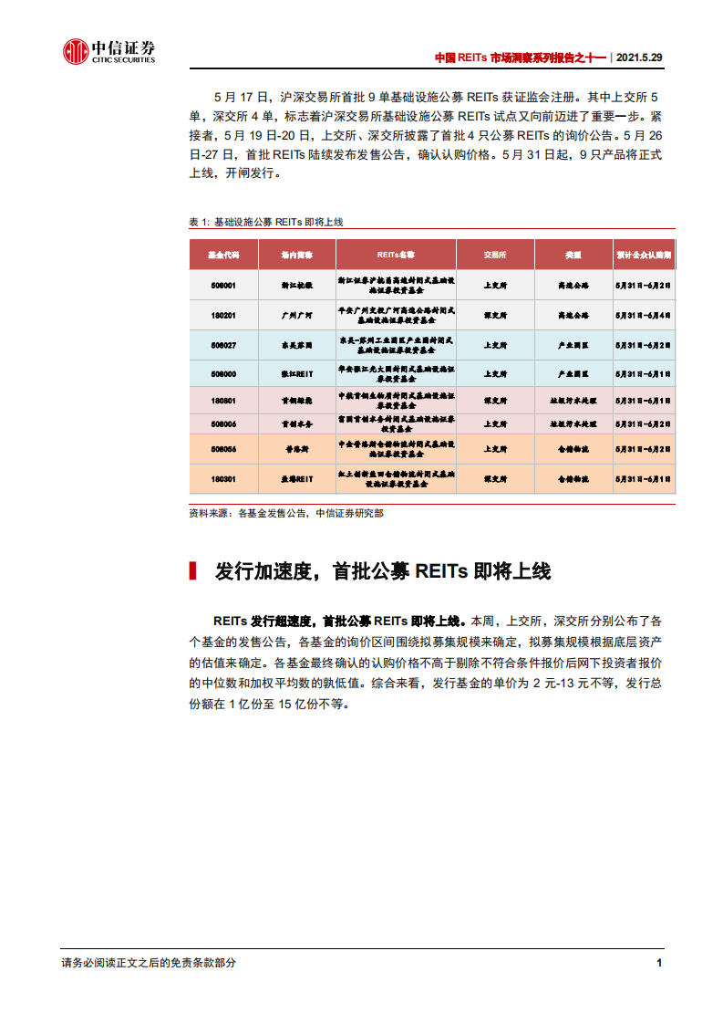 公用环保行业中国REITs市场洞察系列报告之十一：发行超速度，首批公募REITs即将上线-210529.pdf 第2页