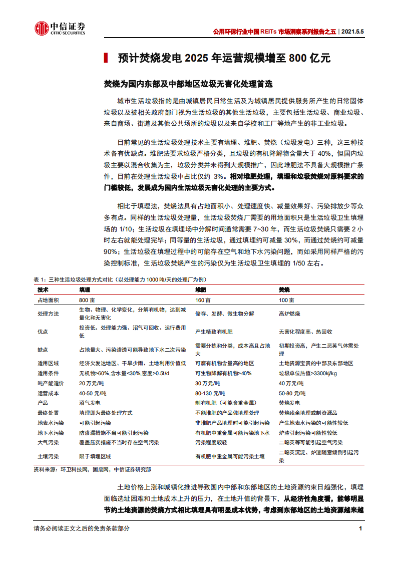 公用环保行业中国REITs市场洞察系列报告之五：REITs提供新助力，固废金山正待深挖-210505.pdf 第5页