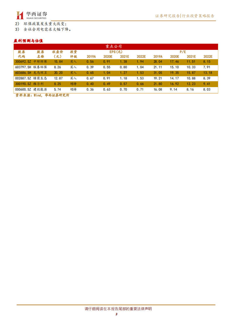 公用事业行业：环保行业拐点待现，新能源电力运营商表现较好-20201103.pdf 第3页