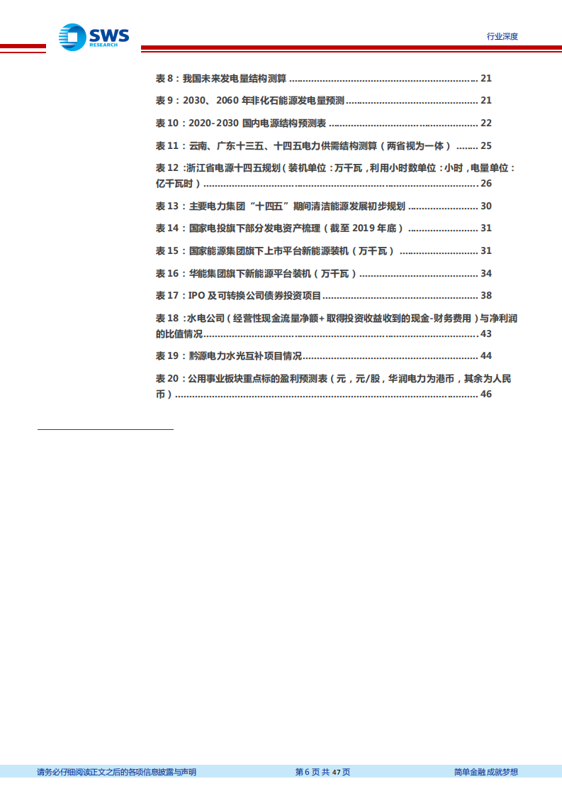 公用事业行业碳中和下的能源结构及电力行业机会展望：确定成长，龙头集中-210319.pdf 第6页