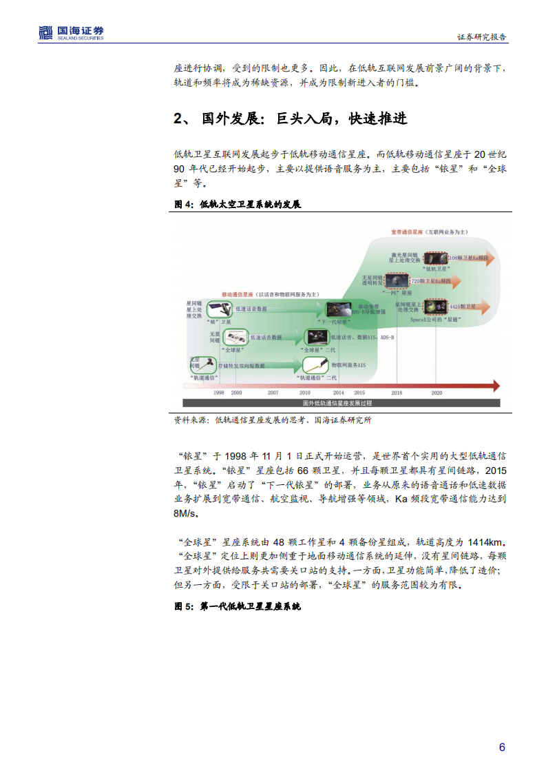 低轨卫星互联网行业深度报告：全球覆盖，群雄逐鹿-200205.pdf 第6页
