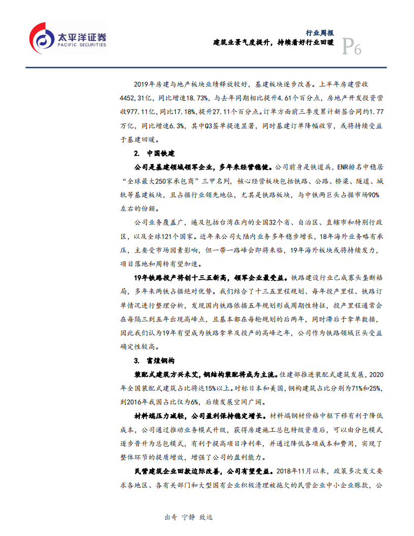建筑行业：建筑业景气度提升，持续看好行业回暖-191104.pdf 第6页