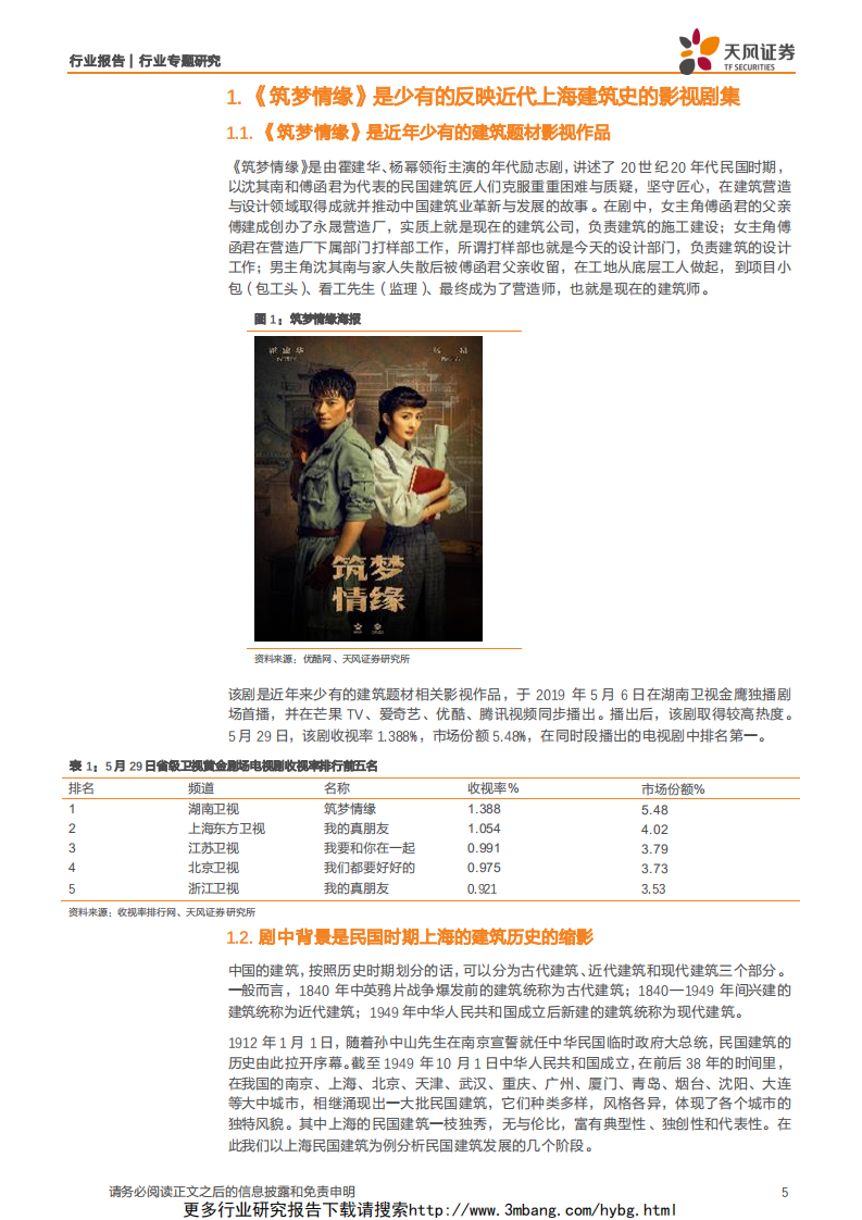 建筑装饰行业【天风建筑端午特辑】：从《筑梦情缘》看中国近代建筑发展-190610.pdf 第5页