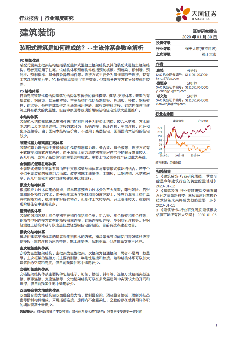 建筑装饰行业主流体系参数全解析：装配式建筑是如何建成的？-200130.pdf 第1页
