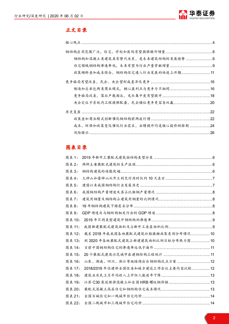 建筑装饰行业装配式建筑产业链系列研究之一： 钢结构高景气，细分渗透加速提升-200602.pdf 第2页