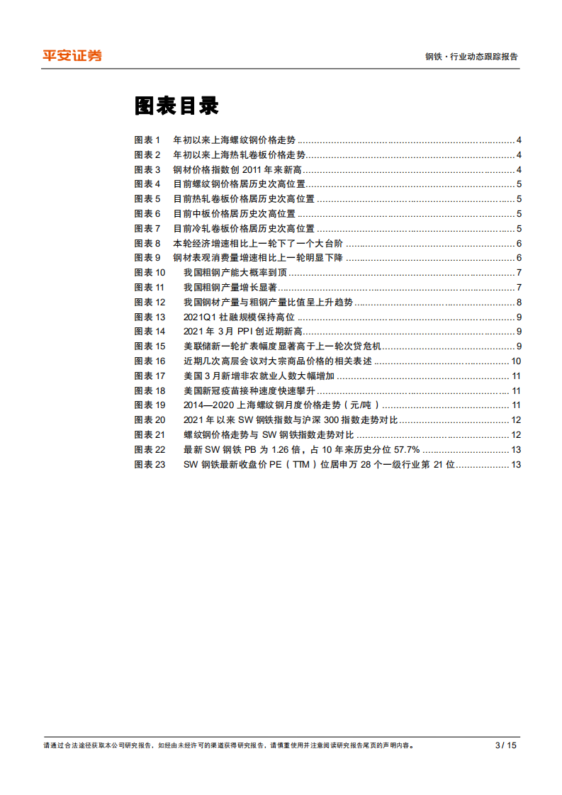 钢铁行业动态跟踪报告：钢价创10年来新高，还能持续多久？-210415.pdf 第3页