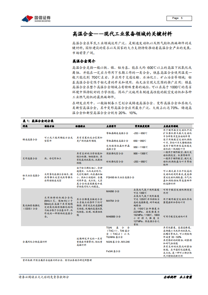 钢铁行业高温合金专题：行业生态健康，需求多点开花-210112.pdf 第5页