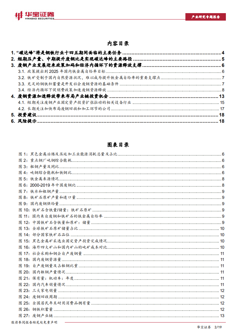 钢铁行业研究专题报告：钢铁行业推进碳达峰，布局废钢产业链机会来临-210111.pdf 第2页