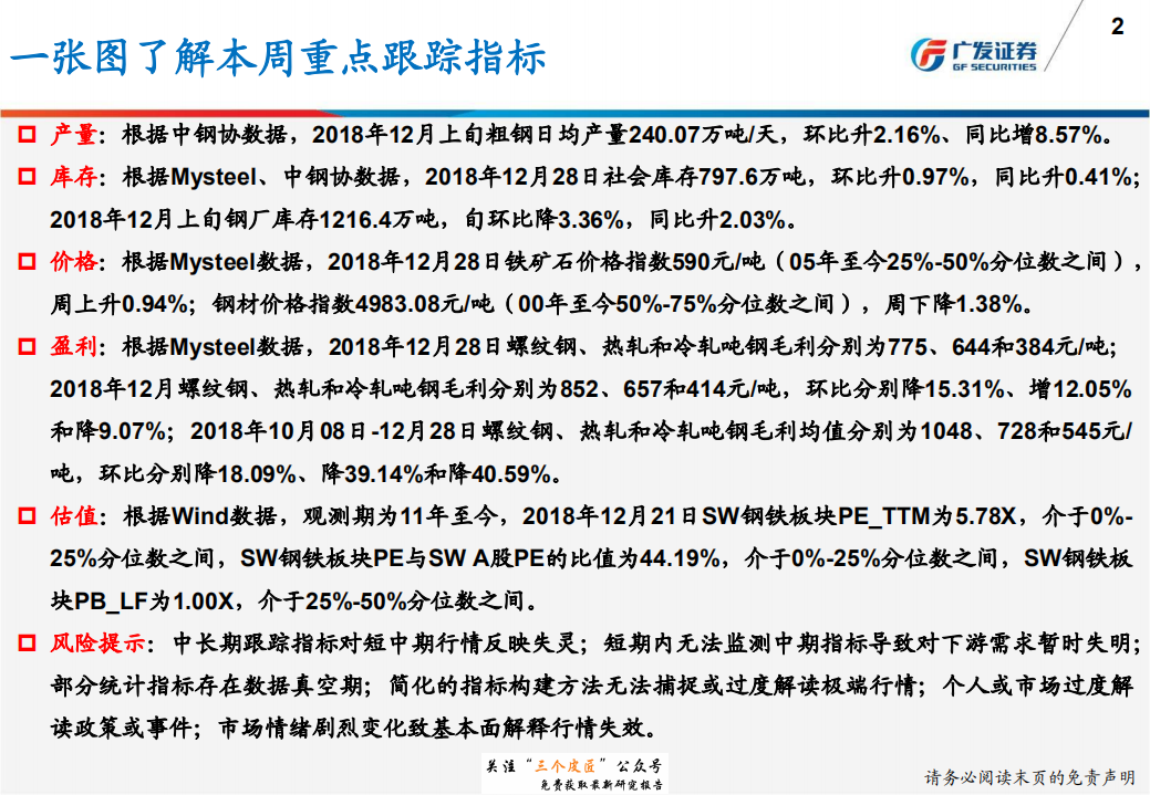 钢铁行业：产量、库存、价格、盈利与估值-181230.pdf 第2页