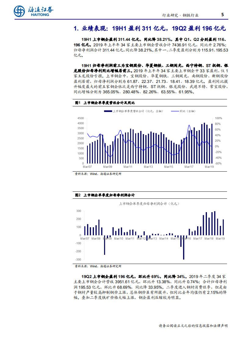 钢铁行业：盈利下行趋势不改，特钢板块值得关注-190905.pdf 第5页