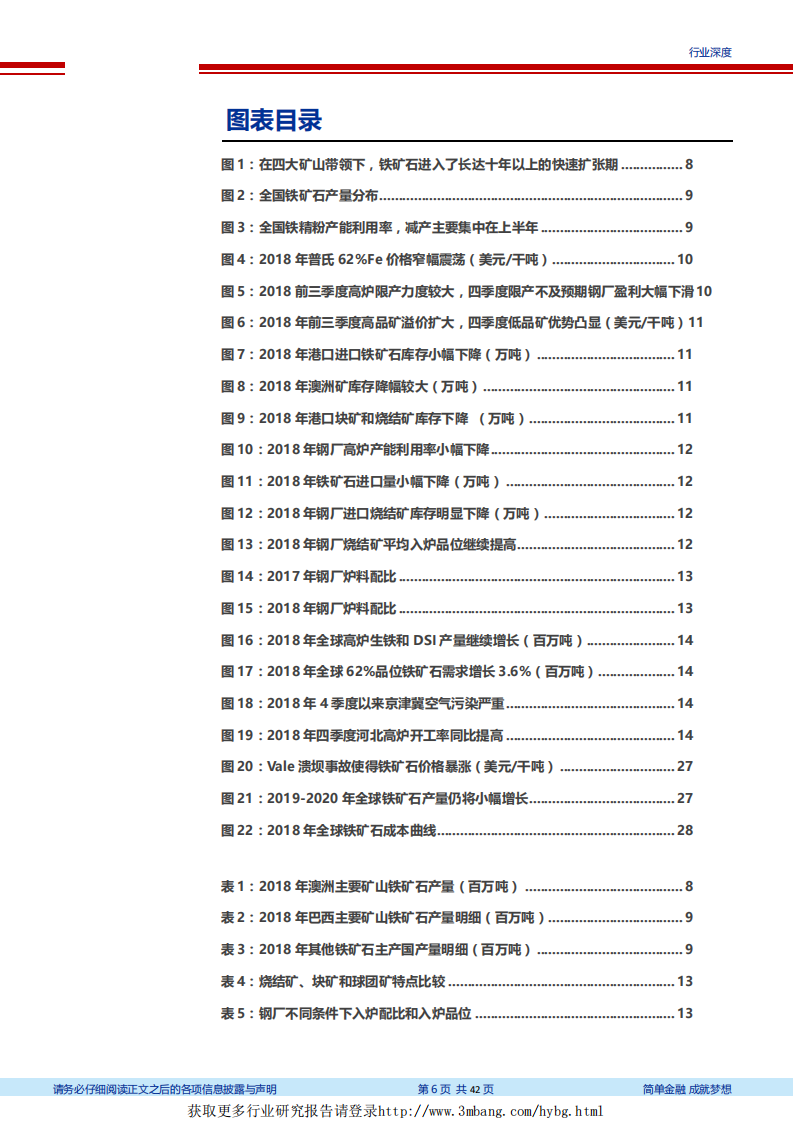 钢铁行业2019年铁矿石全球供需分析：Vale事故供给影响有限，但钢铁国内限产放松和海外大量产能投产，推升铁矿石价格中枢至80美元-190225.pdf 第6页