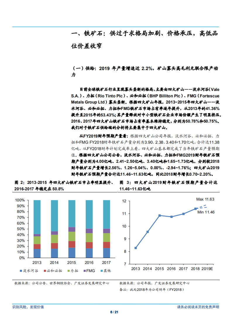 钢铁行业2019年投资策略之成本：供需格局分化，原材料端差异演进-181210.pdf 第6页