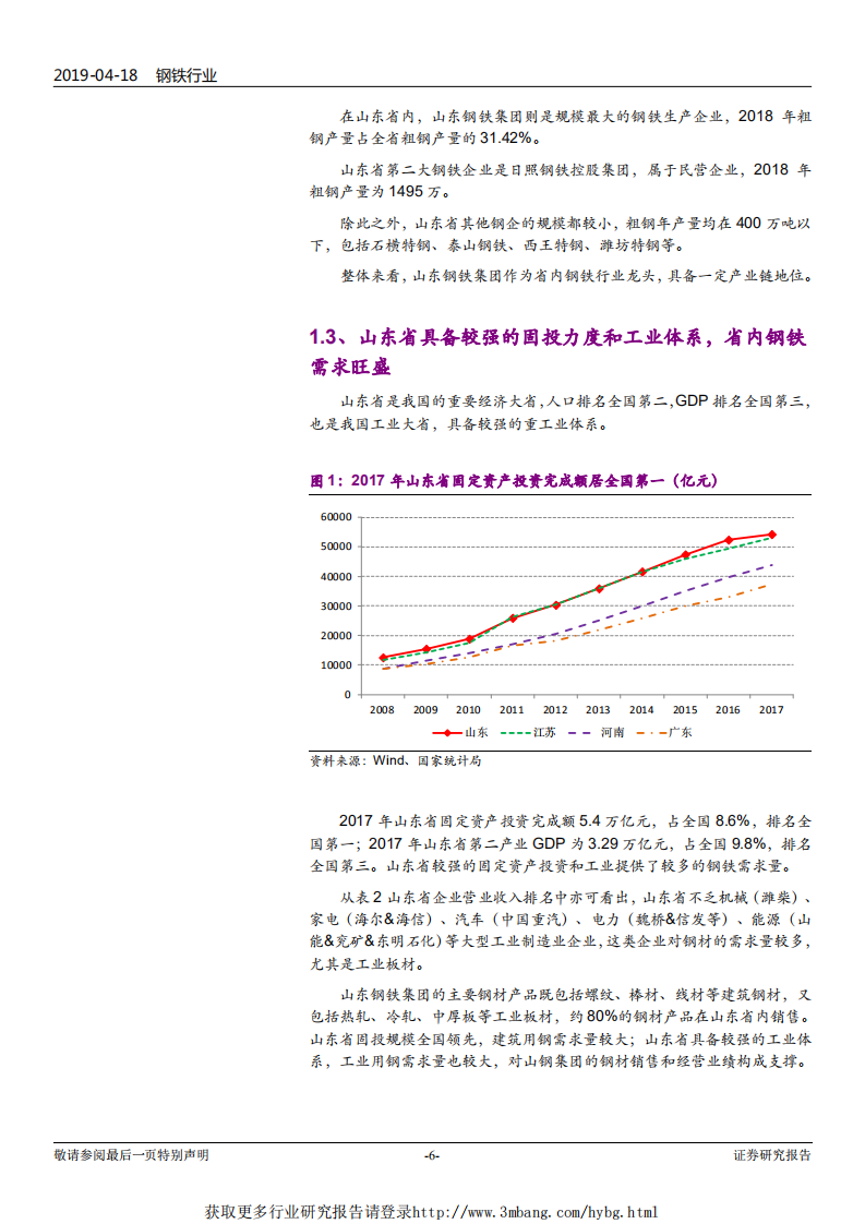 钢铁行业山东钢铁集团专题研究：&ldquo;止血&rdquo;减负进行时，盈利能力有望持续改善-190418.pdf 第6页