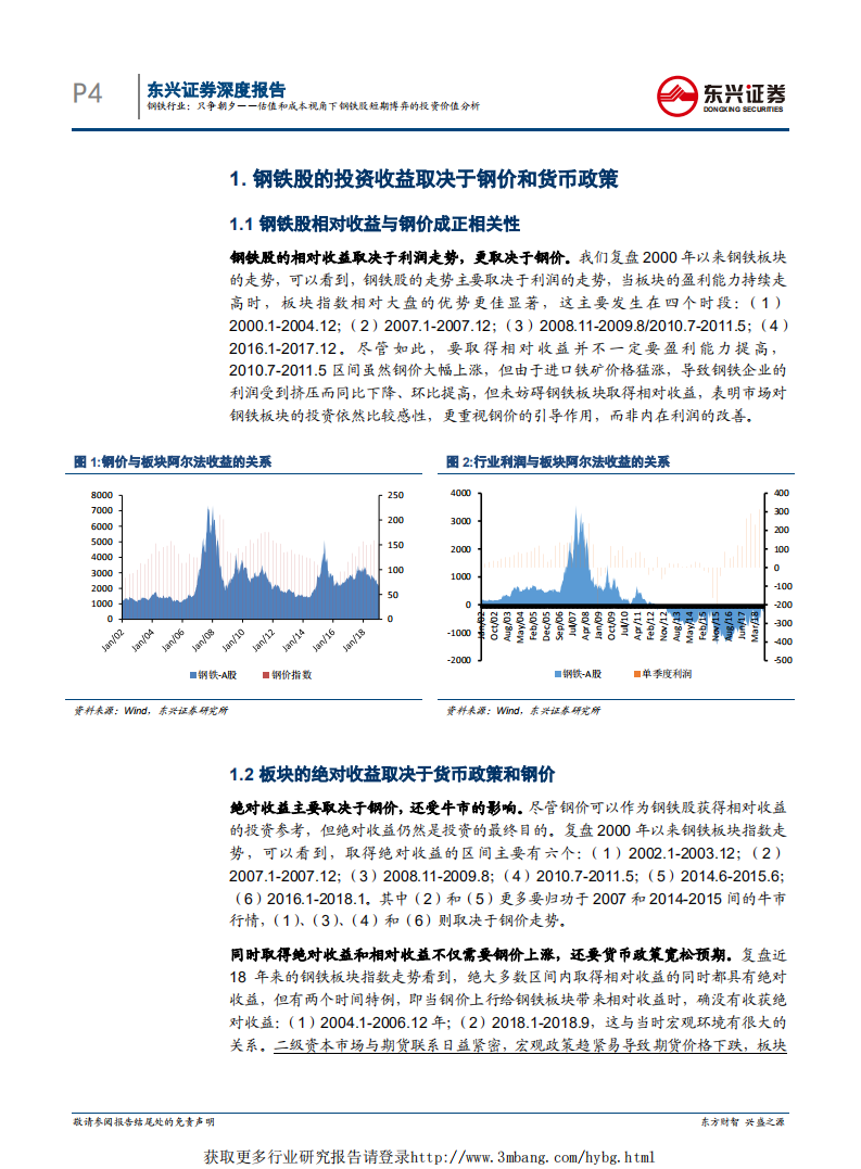 钢铁行业深度报告：只争朝夕，估值和成本视角下钢铁股短期博弈的投资价值分析-190219.pdf 第4页