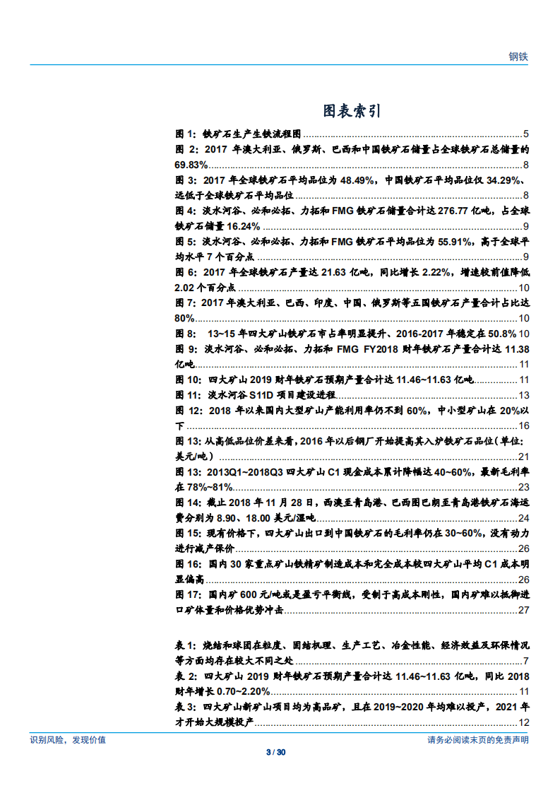 钢铁行业铁矿石专题报告之七：展望2019年，供过于求格局加剧、价格承压，高低品位价差收窄-181204.pdf 第3页