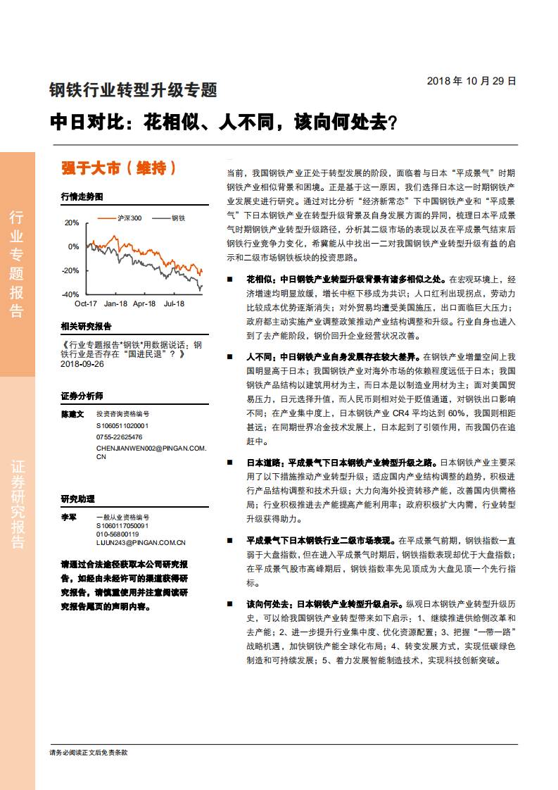 钢铁行业转型升级专题：中日对比，花相似、人不同，该向何处去？-181029.pdf 第1页