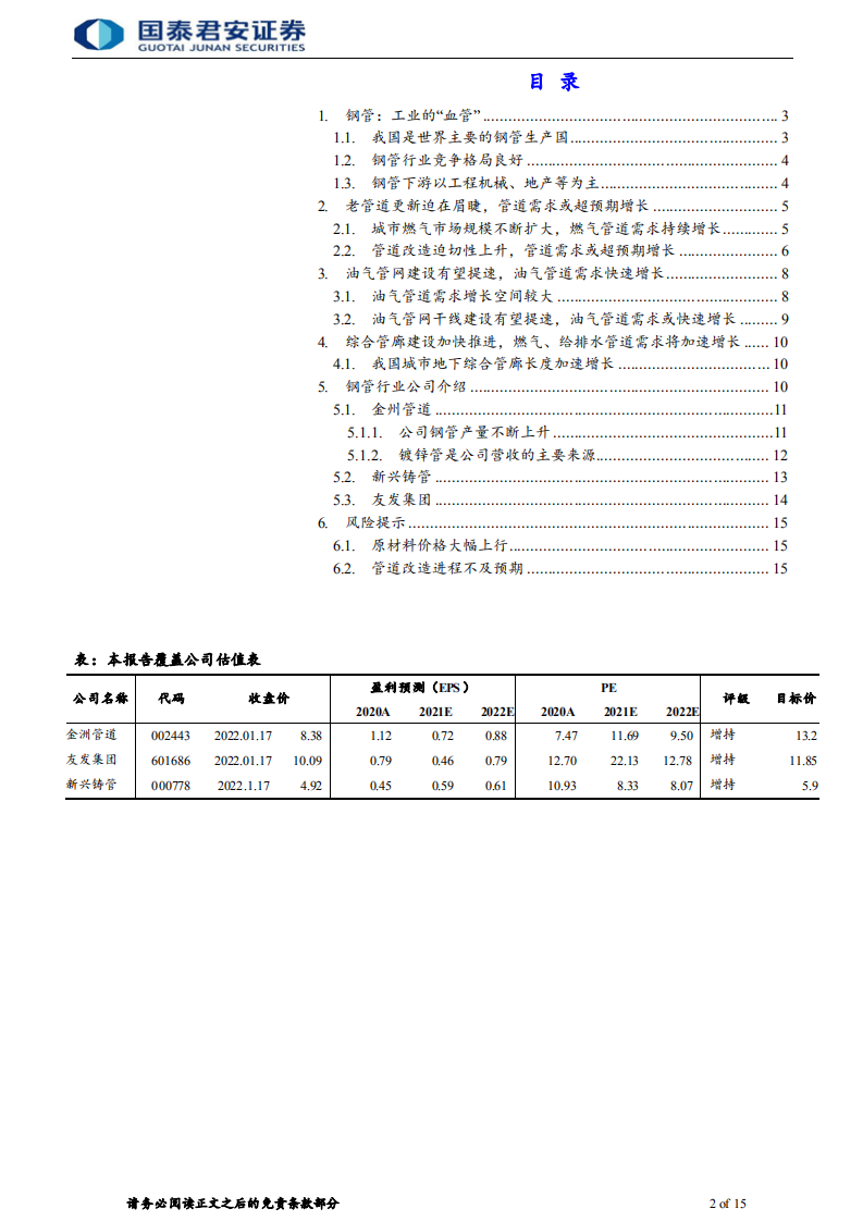 管道行业首次覆盖报告：钢管需求或迎来爆发-220124.pdf 第2页