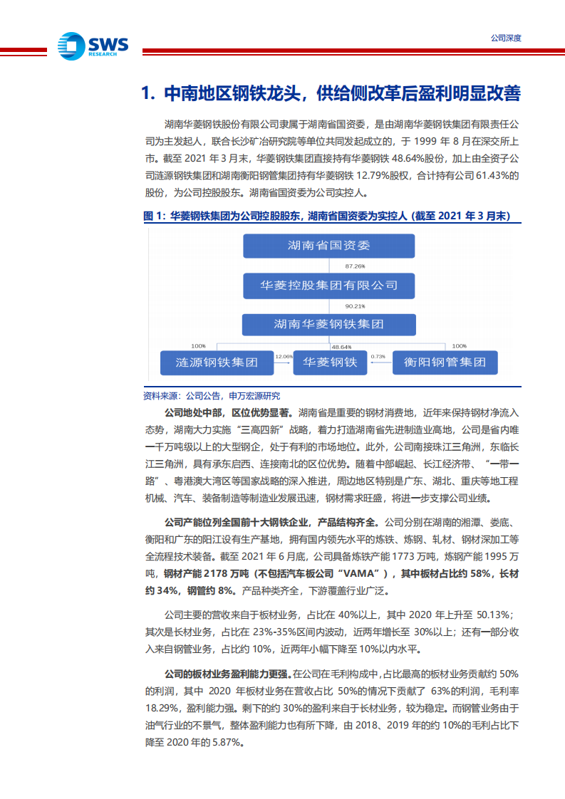 华菱钢铁-制造业强劲复苏下崛起的中南地区板材龙头-210723.pdf 第6页