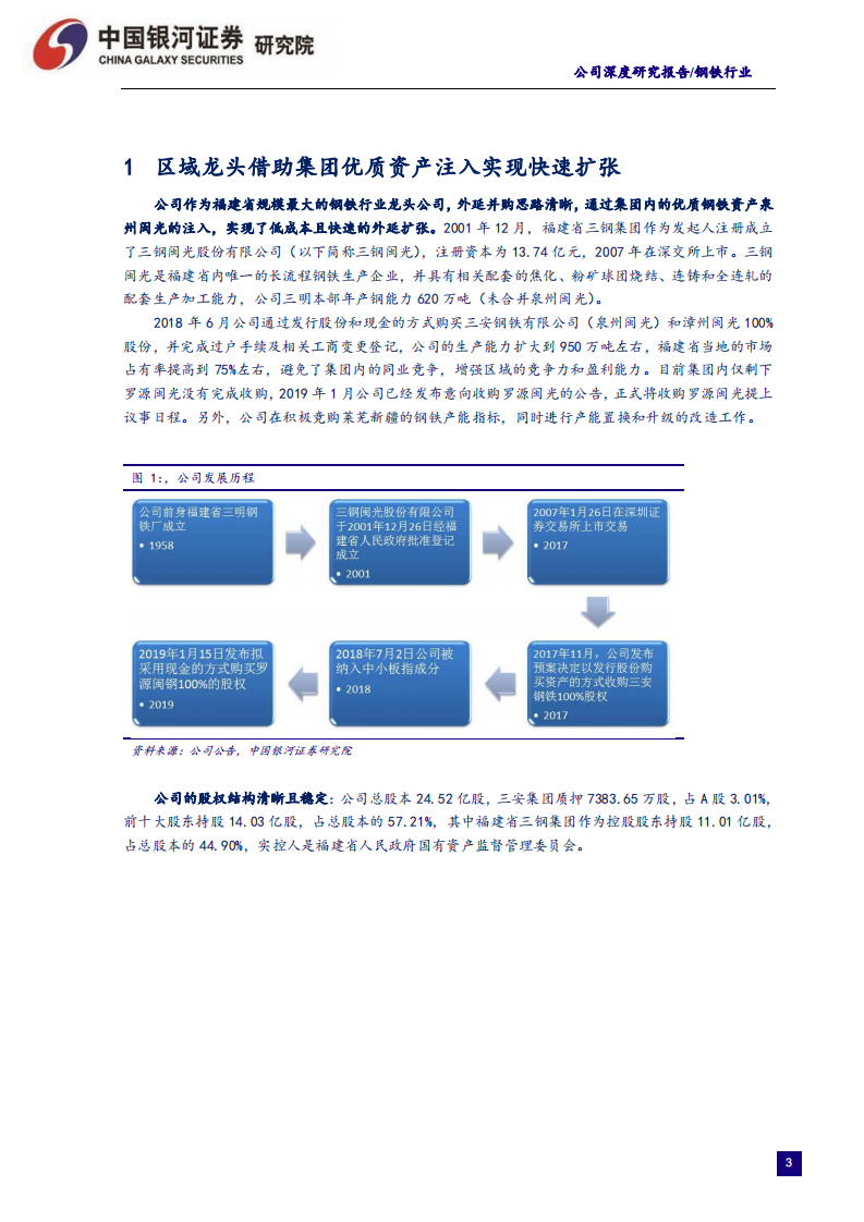三钢闽光-需求超预期叠加低库存提振钢价助力行业利润反弹，区域龙头业绩稳分红高估值修复可期-191127.pdf 第3页