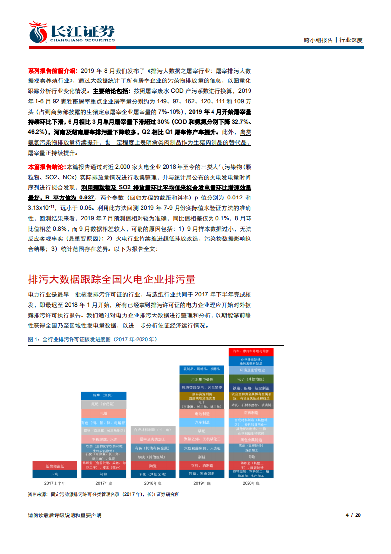环保及公用事业行业排污大数据之二：大数据跟踪全国2000家火电厂，从月度排污量预测火电发电量-191106.pdf 第4页