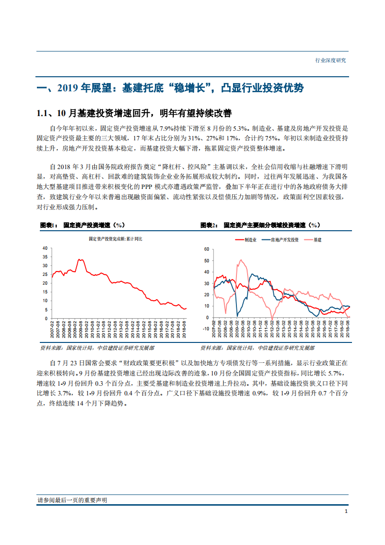 建筑工程行业2019年度策略：基建仍将扮演重要角色-181210.pdf 第3页