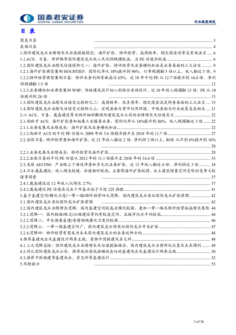 建筑工程行业国际建筑龙头研究深度报告：对标国际龙头，国内龙头成长性高但估值偏低-190811.pdf 第2页