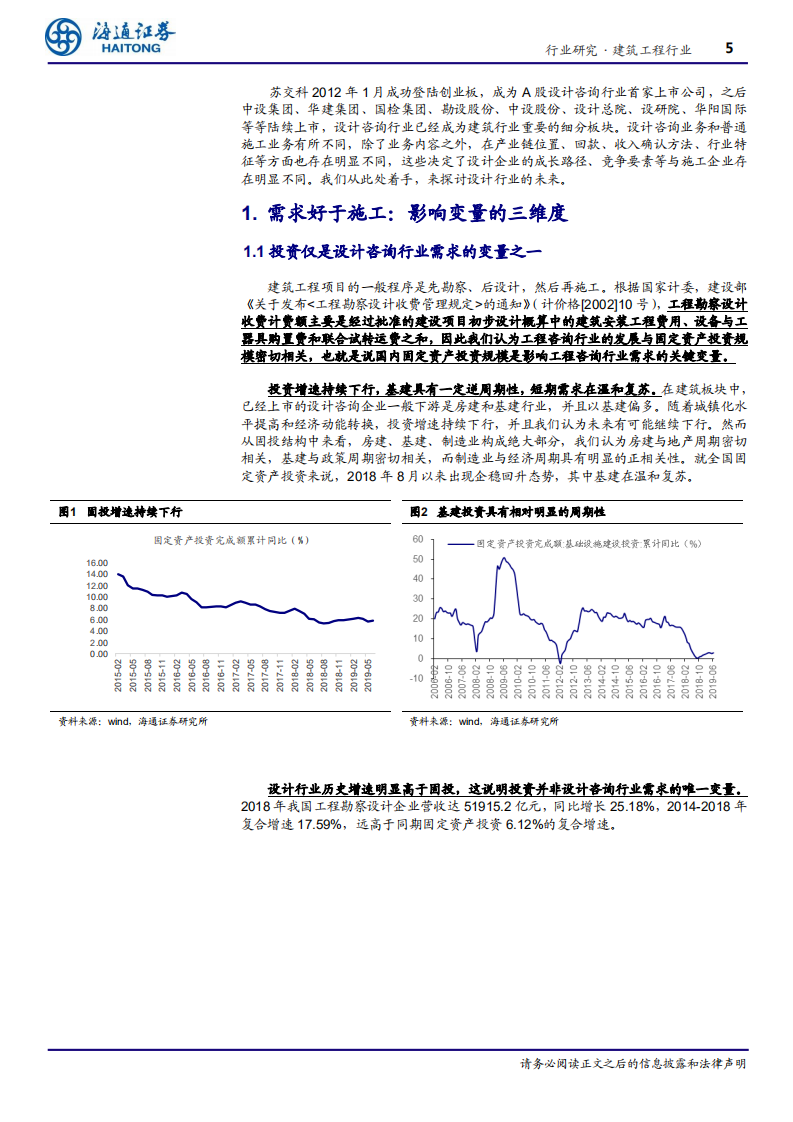 建筑工程行业专题报告：从设计与施工之不同，探讨设计龙头估值溢价的合理性-190813.pdf 第5页