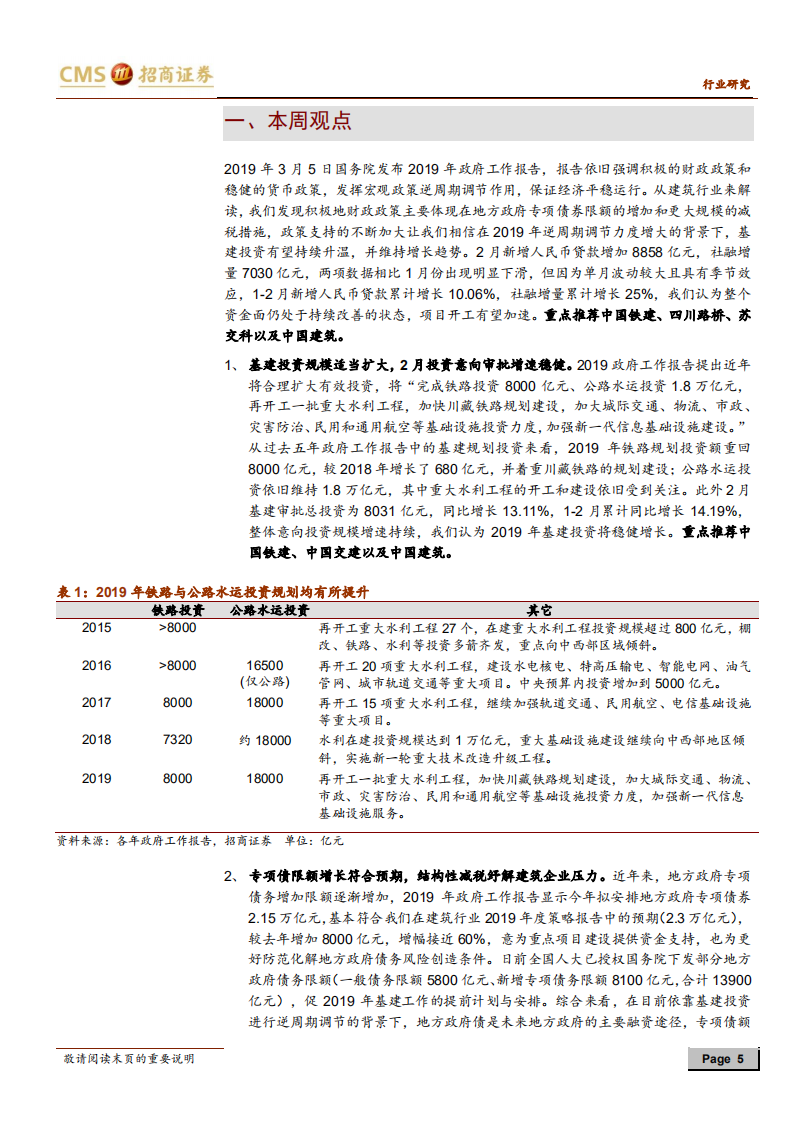 建筑行业定期报告：基建投资意向增速稳健，关注行业现金流变化.pdf 第5页