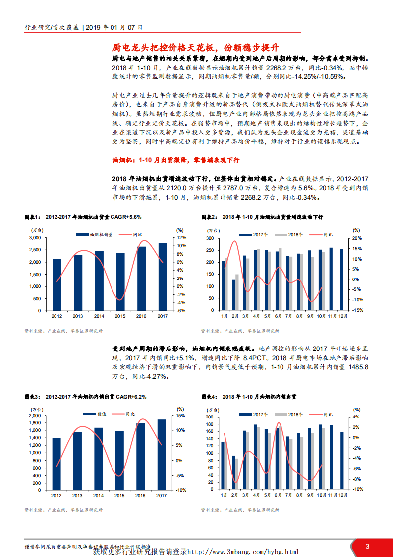 厨电行业2018年数据报告：厨电龙头具备估值提升潜力-190107.pdf 第3页