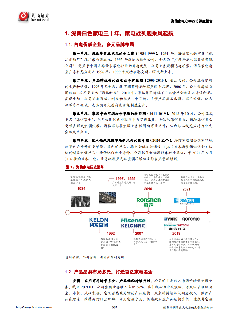 海信家电-深度报告：国企混改释放企业活力，打造新增长曲线未来可期-20211126.pdf 第6页