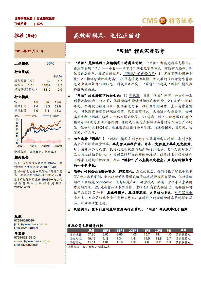 家电行业：&ldquo;网批&rdquo;模式深度思考，高效新模式，进化正当时-191230.pdf 第1页
