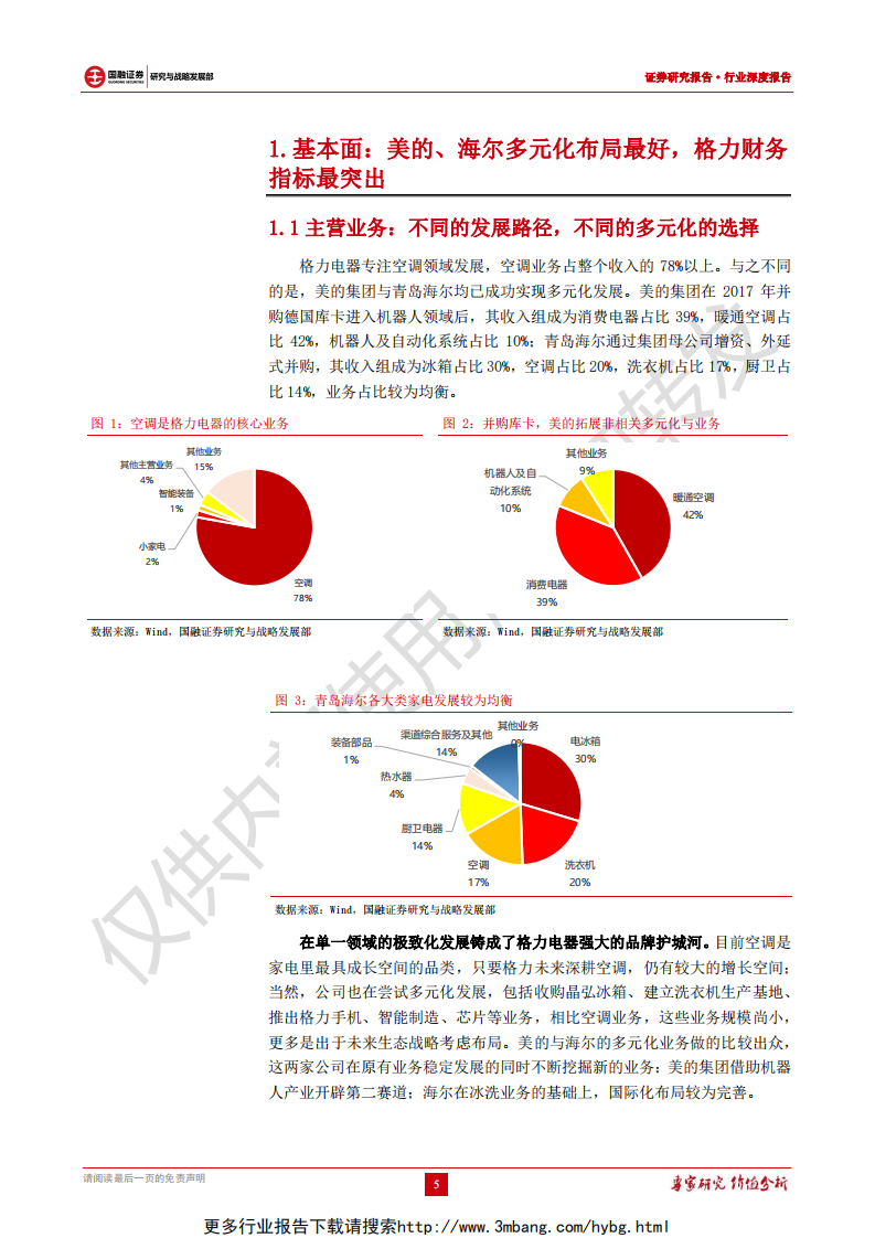 家电行业专题研究：三大白电龙头比较，别具一格，各领风骚-190609.pdf 第5页