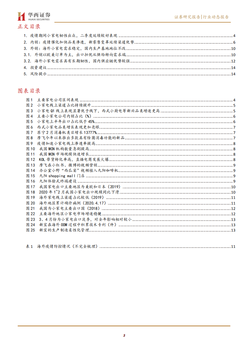 家用电器行业：一季度逆势增长的小家电能否在消费市场修复下持续成长？-200423.pdf 第3页