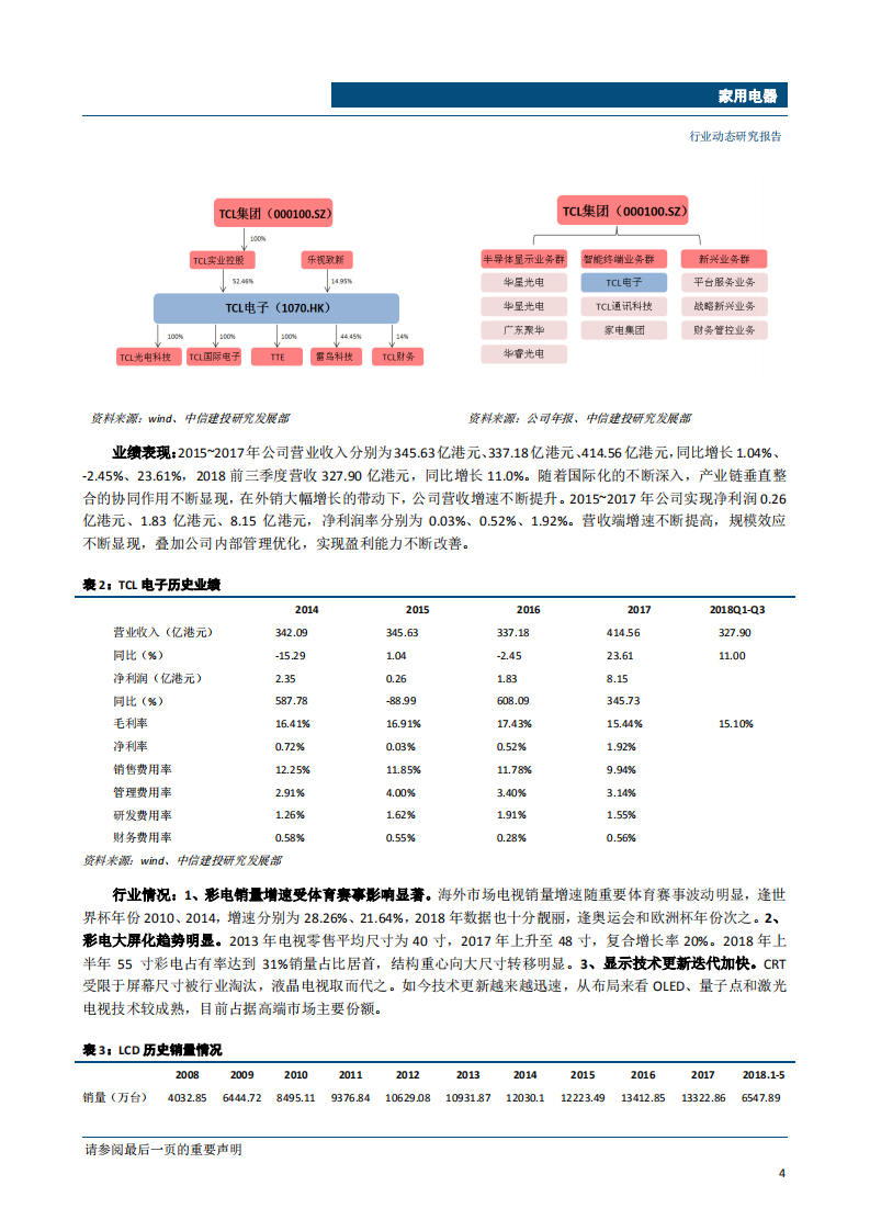 家用电器行业动态：&ldquo;双十一&rdquo;彩电单周销量下滑，看好龙头TCL电子海外市场表现-181119.pdf 第5页