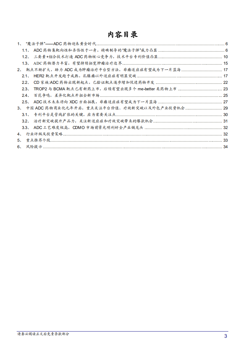 2020年医药生物行业ADC药物分析研究报告-ADC成为肿瘤治疗平台型方法.pdf 第1页
