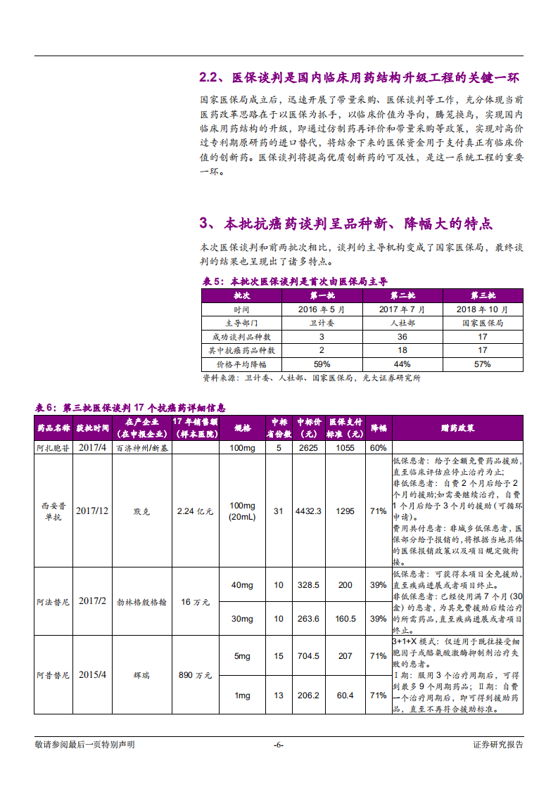 20181013-医药生物行业&ldquo;大医保&rdquo;动态跟踪系列报告之四：医保局首次抗癌药谈判落地，创新药放量提速.pdf 第6页