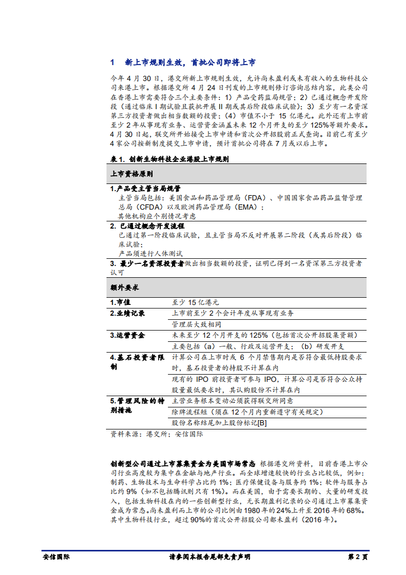 创新型生物医药行业企业深度报告：&ldquo;独角兽&rdquo;强势崛起，引领生物医药技术革新-180716.pdf 第2页