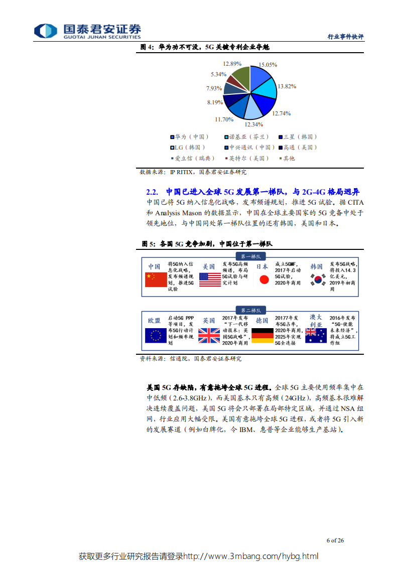 通信设备及服务行业工信部5G商用牌照近期发放快评：加速5G，凝聚全球力量，中国5G信心满满-190605.pdf 第6页