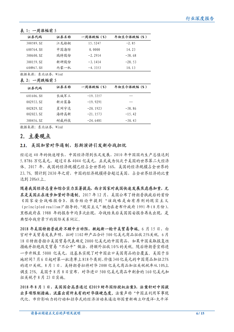 20181014-国防军工行业：国际局势不确定性加剧，国防建重要性凸显.pdf 第6页