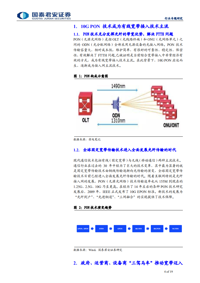 通信设备及服务行业通信生命周期系列之PON篇：宽带迈入千兆时代，PON大规模需求爆发在即-190721.pdf 第4页